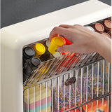 Wall Mounted Coffee Capsule Holder Clear Acrylic Compact Tea Bag Storage Rack for Office L Two Layer Without Grids + One Layer with Three Compartments