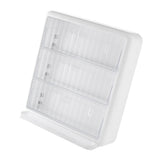 Wall Mounted Coffee Capsule Holder Clear Acrylic Compact Tea Bag Storage Rack for Office L Two Layer Without Grids + One Layer with Three Compartments - Extra Image