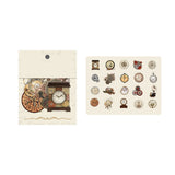 40pcs Vintage Romantic Stickers Quicksand Series PET Delicate Patterns Nostalgic Decals for Diary Notebook Clock