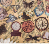 40pcs Vintage Romantic Stickers Quicksand Series PET Delicate Patterns Nostalgic Decals for Diary Notebook Clock