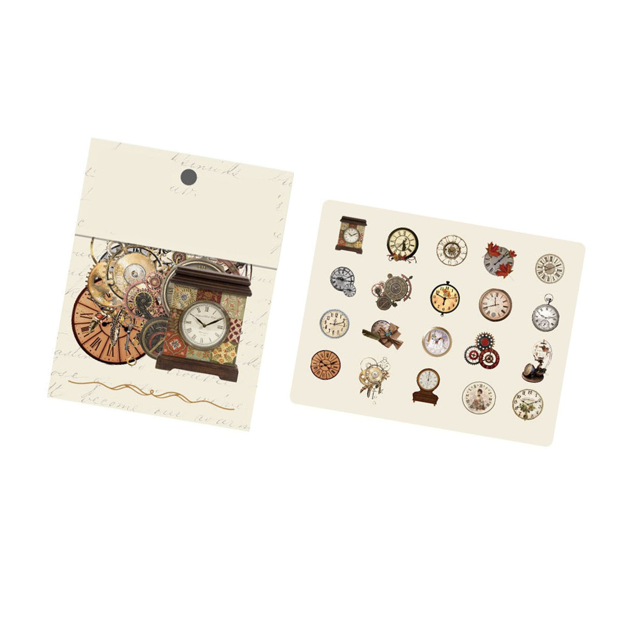 40pcs Vintage Romantic Stickers Quicksand Series PET Delicate Patterns Nostalgic Decals for Diary Notebook Clock