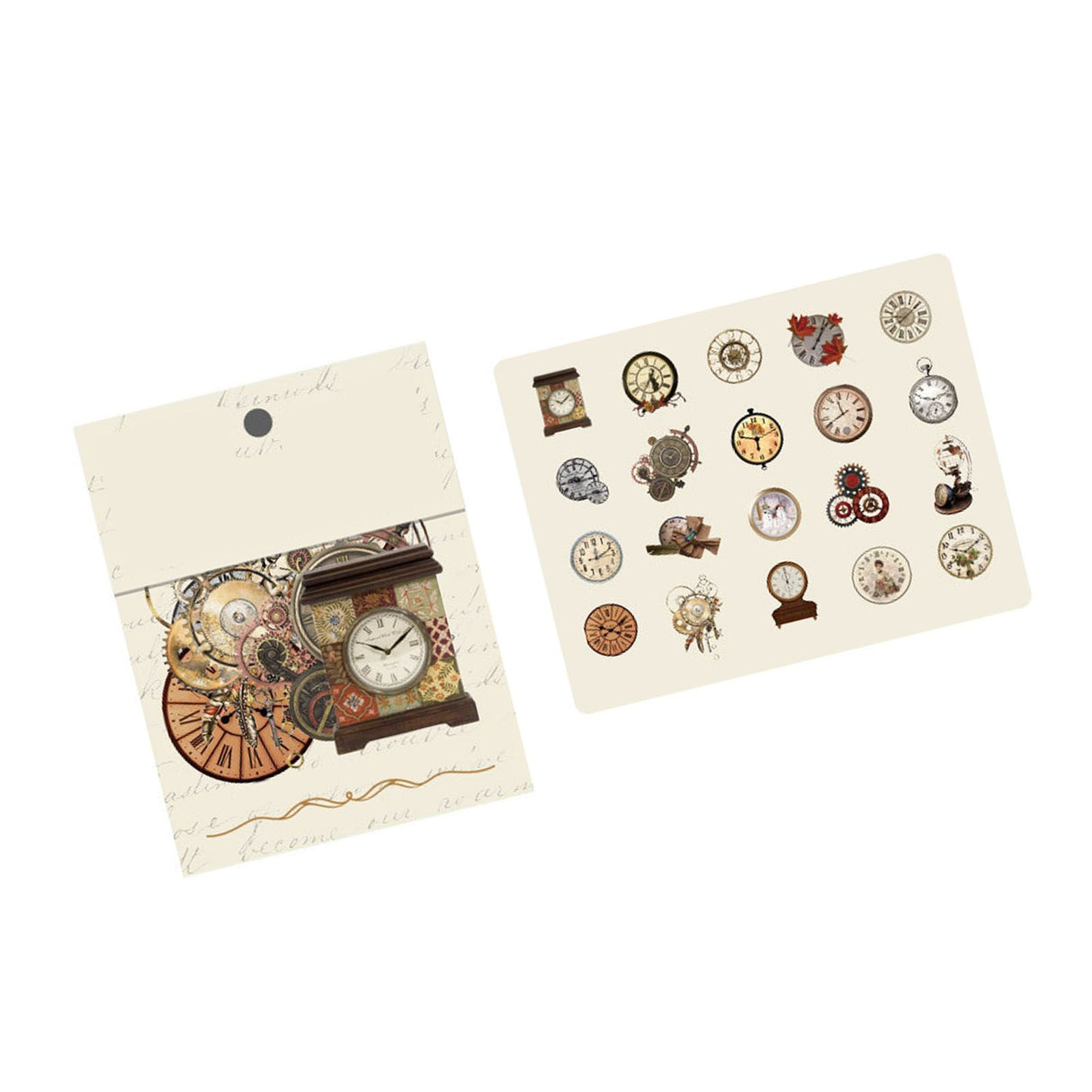 40pcs Vintage Romantic Stickers Quicksand Series PET Delicate Patterns Nostalgic Decals for Diary Notebook Clock
