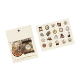 40pcs Vintage Romantic Stickers Quicksand Series PET Delicate Patterns Nostalgic Decals for Diary Notebook Clock
