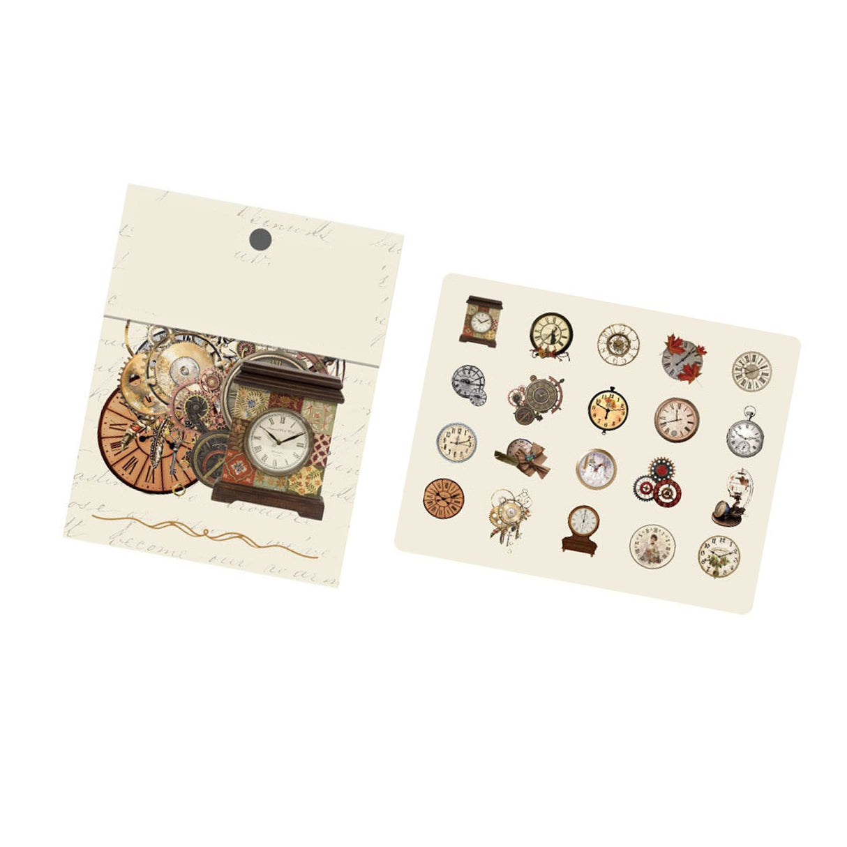 40pcs Vintage Romantic Stickers Quicksand Series PET Delicate Patterns Nostalgic Decals for Diary Notebook Clock