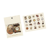 40pcs Vintage Romantic Stickers Quicksand Series PET Delicate Patterns Nostalgic Decals for Diary Notebook Clock - Extra Image