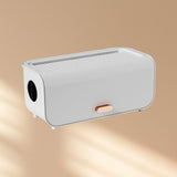 Cable Management Box Plastic Easy Assemble Safety Protection Cord Organizer Box for Power Strips Chargers Adapters Wires White