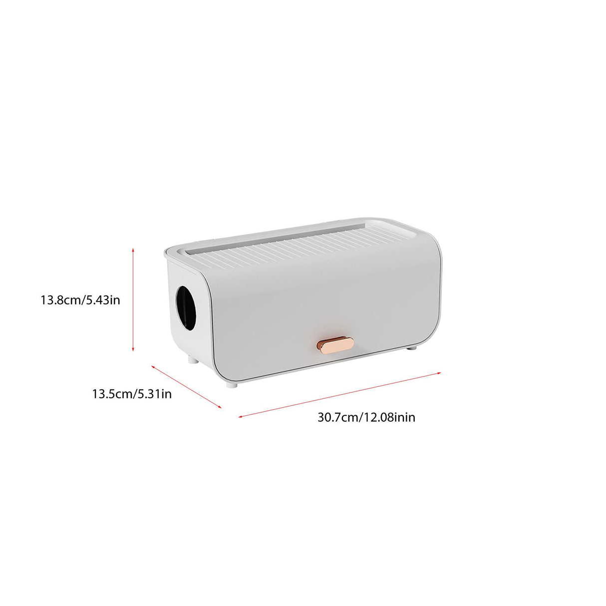 Cable Management Box Plastic Easy Assemble Safety Protection Cord Organizer Box for Power Strips Chargers Adapters Wires White
