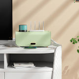 Cable Management Box Plastic Easy Assemble Safety Protection Cord Organizer Box for Power Strips Chargers Adapters Wires White - Extra Image