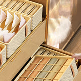 Closet Drawer Organizer Dividers Fabric Dresser Closet Organizers Storage Bins Space Saving Mess Free Beige Large 6 Grid 32x32x11cm - Extra Image