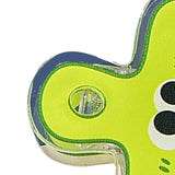 Stationery Clip Plastic Cute Cartoon Double Sided Multifunctional Long Tail Document Clamps For Office Supplies Binder Paper Green Expression - Close-Up Angle