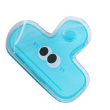 Stationery Clip Plastic Cute Cartoon Double Sided Multifunctional Long Tail Document Clamps For Office Supplies Binder Paper Blue Expression - Side View