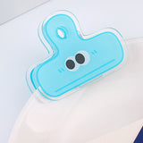 Stationery Clip Plastic Cute Cartoon Double Sided Multifunctional Long Tail Document Clamps For Office Supplies Binder Paper Blue Expression - 45-Degree Angle