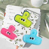 Stationery Clip Plastic Cute Cartoon Double Sided Multifunctional Long Tail Document Clamps For Office Supplies Binder Paper Blue Expression - Extra Image