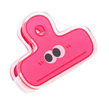 Stationery Clip Plastic Cute Cartoon Double Sided Multifunctional Long Tail Document Clamps For Office Supplies Binder Paper Red Expression