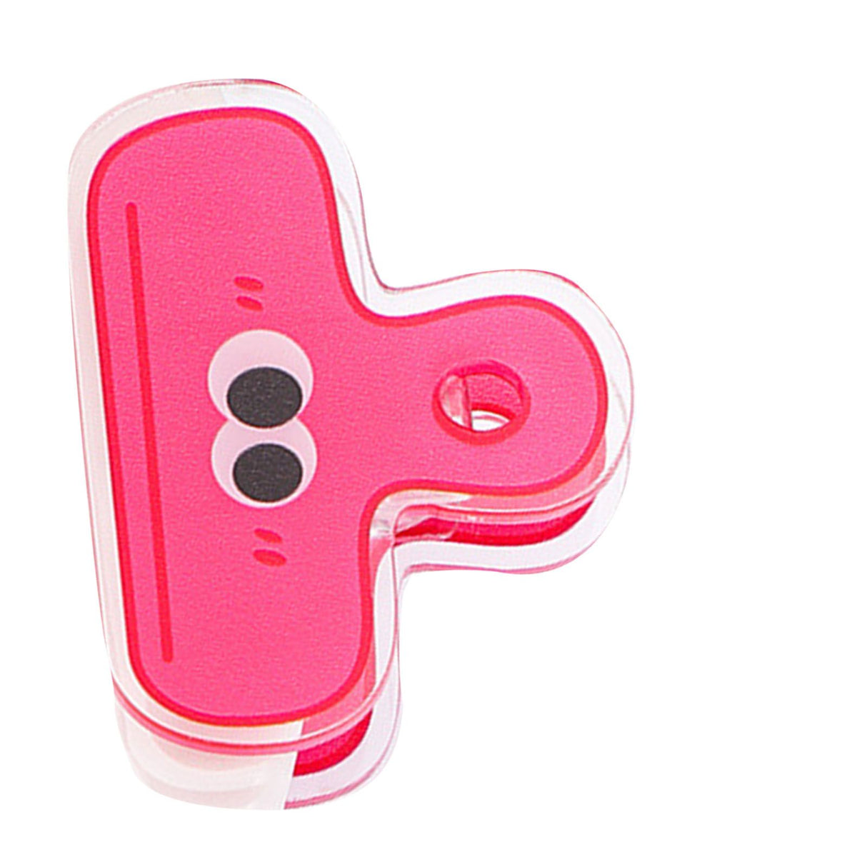 Stationery Clip Plastic Cute Cartoon Double Sided Multifunctional Long Tail Document Clamps For Office Supplies Binder Paper Red Expression