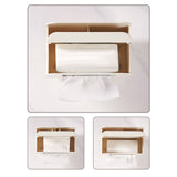 Desktop Tissue Box Multifunction Tissue Storage Dispenser with Phone Holder Remote Control Organizer Cream White