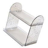 2 Tier Desk Organizer Double Layer Storage Rack Transparent Desktop Stand Holder for Stationery Cosmetic Transparent Grey
