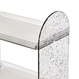 2 Tier Desk Organizer Double Layer Storage Rack Transparent Desktop Stand Holder for Stationery Cosmetic Transparent Grey