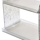 2 Tier Desk Organizer Double Layer Storage Rack Transparent Desktop Stand Holder for Stationery Cosmetic Transparent Grey