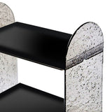 2 Tier Desk Organizer Double Layer Storage Rack Transparent Desktop Stand Holder for Stationery Cosmetic Glossy Black