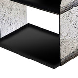 2 Tier Desk Organizer Double Layer Storage Rack Transparent Desktop Stand Holder for Stationery Cosmetic Glossy Black - Extra Image