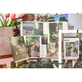 50PCS Nature Landscape Stickers Decorative Aesthetic Travel Scenery Scrapbooking Stickers for DIY Planner Journal Notebook Laptops Luggages Green