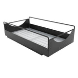Pull Out Cabinet Organizer Carbon Steel Smooth Sliding Silent Slide Out Pantry Shelves for Bathroom Wardrobe Black M 227x401x85mm