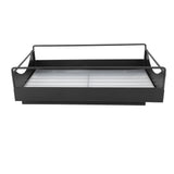 Pull Out Cabinet Organizer Carbon Steel Smooth Sliding Silent Slide Out Pantry Shelves for Bathroom Wardrobe Black M 227x401x85mm - Top-Down View