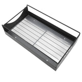 Pull Out Cabinet Organizer Carbon Steel Smooth Sliding Silent Slide Out Pantry Shelves for Bathroom Wardrobe Black M 227x401x85mm - Rear View
