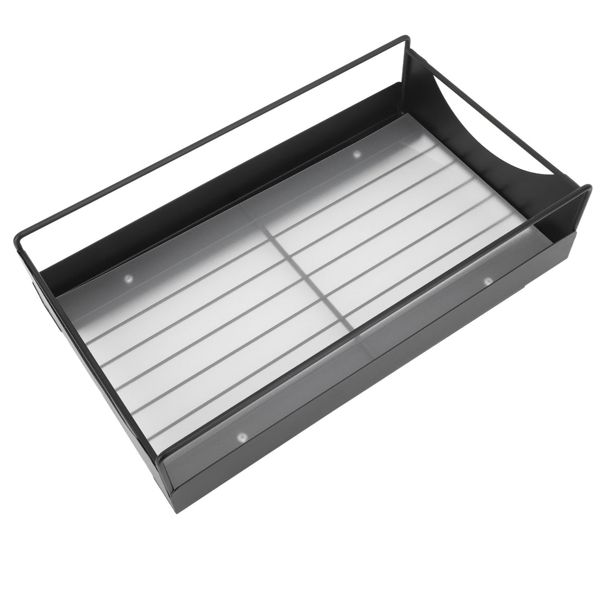 Pull Out Cabinet Organizer Carbon Steel Smooth Sliding Silent Slide Out Pantry Shelves for Bathroom Wardrobe Black M 227x401x85mm