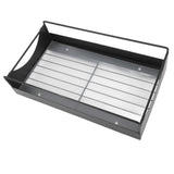 Pull Out Cabinet Organizer Carbon Steel Smooth Sliding Silent Slide Out Pantry Shelves for Bathroom Wardrobe Black M 227x401x85mm - Low Angle