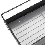 Pull Out Cabinet Organizer Carbon Steel Smooth Sliding Silent Slide Out Pantry Shelves for Bathroom Wardrobe Black M 227x401x85mm