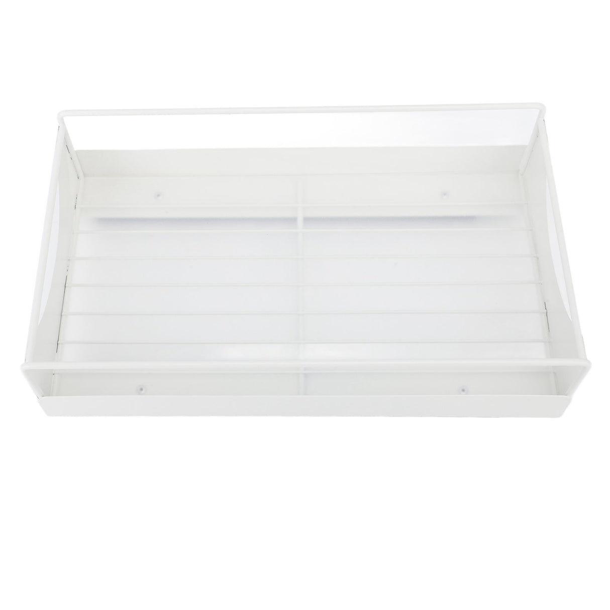 Pull Out Cabinet Organizer Carbon Steel Smooth Sliding Silent Slide Out Pantry Shelves for Bathroom Wardrobe White M 227x401x85mm