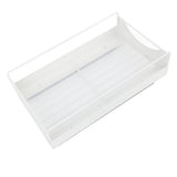 Pull Out Cabinet Organizer Carbon Steel Smooth Sliding Silent Slide Out Pantry Shelves for Bathroom Wardrobe White M 227x401x85mm