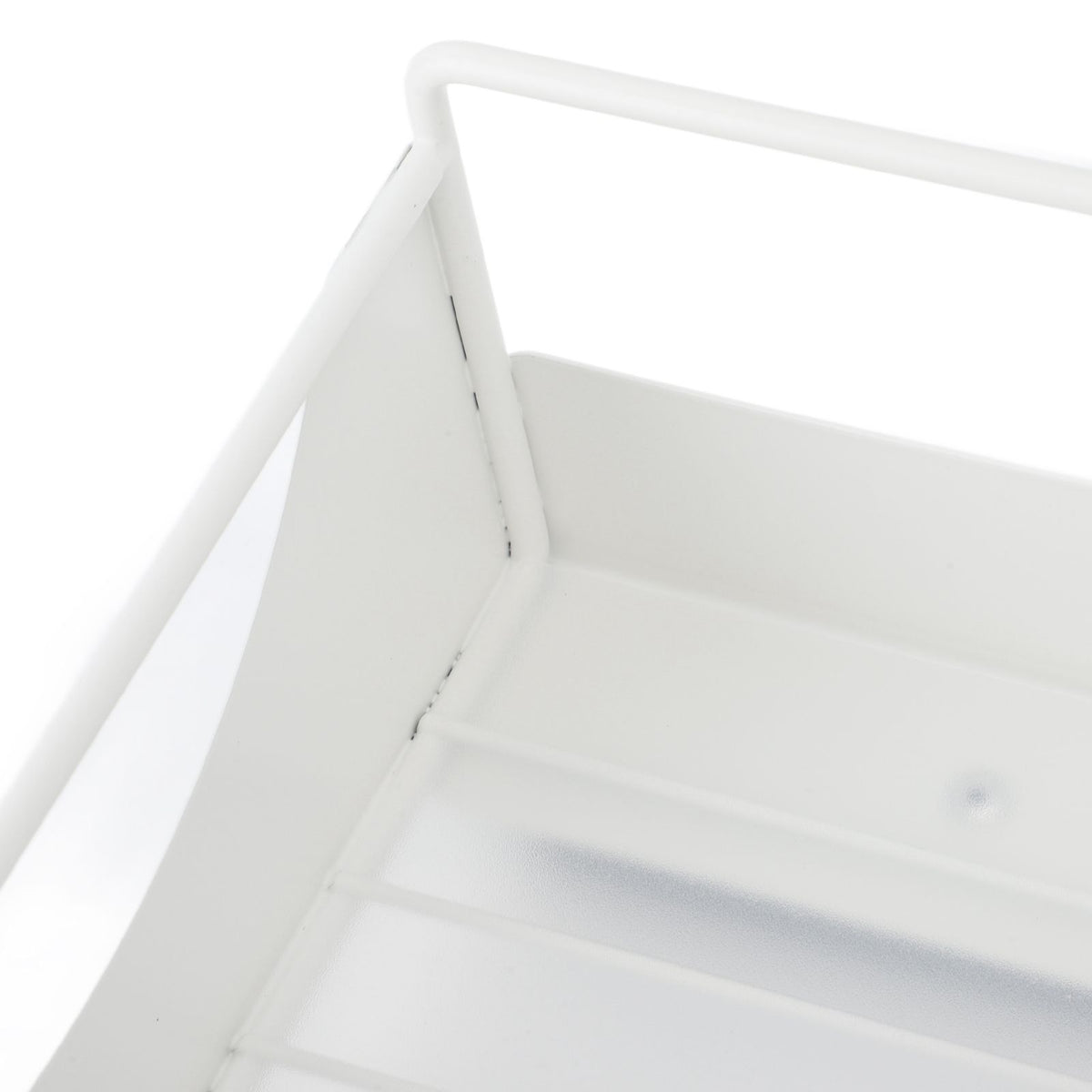 Pull Out Cabinet Organizer Carbon Steel Smooth Sliding Silent Slide Out Pantry Shelves for Bathroom Wardrobe White M 227x401x85mm