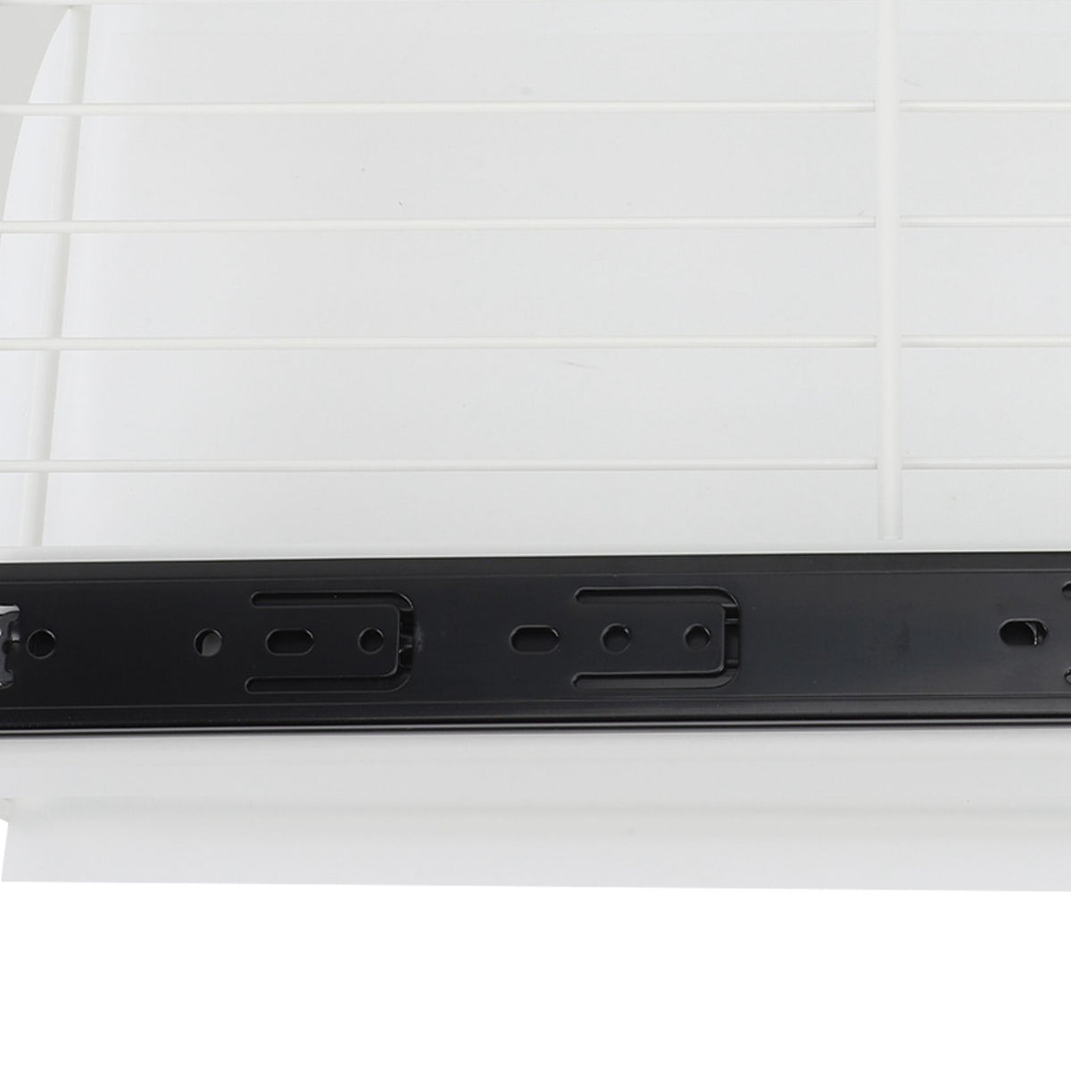 Pull Out Cabinet Organizer Carbon Steel Smooth Sliding Silent Slide Out Pantry Shelves for Bathroom Wardrobe White M 227x401x85mm