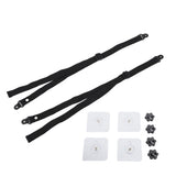 2Pcs Adjustable TV Safety Straps Adhesive Anti Tip Furniture Anchors for Baby Proofing Flat Screens Fix to Wall Cabinet Stand Desk - Front View