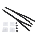 2Pcs Adjustable TV Safety Straps Adhesive Anti Tip Furniture Anchors for Baby Proofing Flat Screens Fix to Wall Cabinet Stand Desk - Rear View
