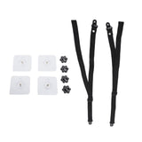 2Pcs Adjustable TV Safety Straps Adhesive Anti Tip Furniture Anchors for Baby Proofing Flat Screens Fix to Wall Cabinet Stand Desk - Low Angle