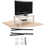 2Pcs Adjustable TV Safety Straps Adhesive Anti Tip Furniture Anchors for Baby Proofing Flat Screens Fix to Wall Cabinet Stand Desk - Extra Image