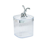 Toothpick Holder Large Capacity Fashion Look Toothpick Container Storage Box Jar for Home Restaurant Transparent - Front View