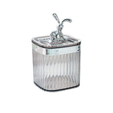 Toothpick Holder Large Capacity Fashion Look Toothpick Container Storage Box Jar for Home Restaurant Smoky Gray
