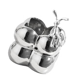 Storage Box Ceramic Modern Exquisite Rabbit Shape Decoration Multi Purpose Organizer Box for Cosmetics Keys Home Decor Silver - Side View