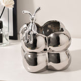 Storage Box Ceramic Modern Exquisite Rabbit Shape Decoration Multi Purpose Organizer Box for Cosmetics Keys Home Decor Silver