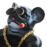 Cartoon Animal Ashtray Household Innovative Decorative Bully Dog Ashtray for Living Room Black