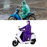 Electric Bike Raincoat Enlarged Protection Oxford Cloth Adults Sleeve Rain Poncho for Cycling Purple 5XL - 45-Degree Angle