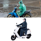 Electric Bike Raincoat Enlarged Protection Oxford Cloth Adults Sleeve Rain Poncho for Cycling Navy Blue 5XL - 45-Degree Angle