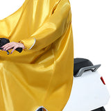 Electric Bike Raincoat Enlarged Protection Oxford Cloth Adults Sleeve Rain Poncho for Cycling Golden Yellow 5XL