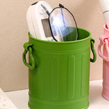 Plastic Pen Holder Cute Large Capacity Convenient Storage Pencil Container for Home School Office Green - 45-Degree Angle