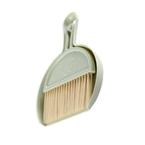 Mini Broom Dustpan Set Smile Face Plastic Handheld Efficient Cleaning Portable Tiny Brush Dustpan for Tabletop Office Green